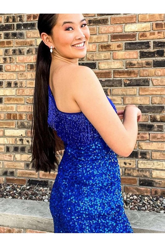 Velvet Sequin Sheath Short Sleeveless Prom Dress Cairns