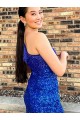 Velvet Sequin Sheath Short Sleeveless Prom Dress Cairns