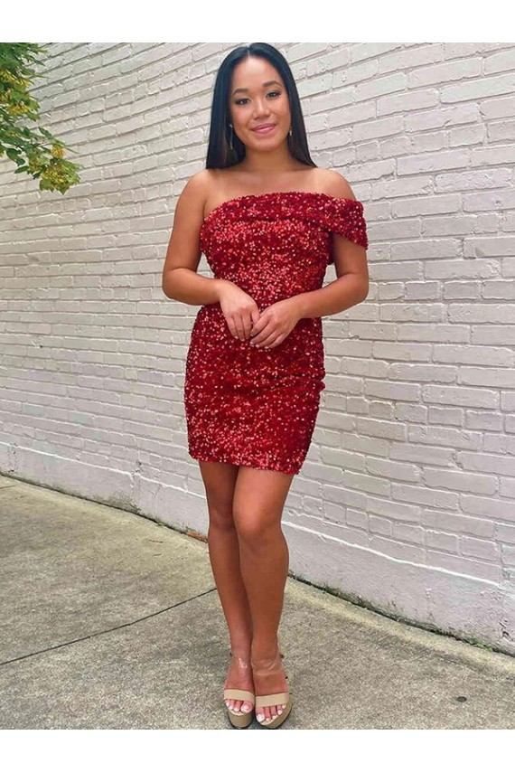 Velvet Sequin Short Sleeveless Prom Dress Cairns