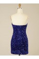 Velvet Sequin Sheath Short Sleeveless Sweetheart Prom Dress Cairns
