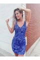 Velvet Sequin Sheath Short Sleeveless Velvet Sequin Evening Dress Cairns