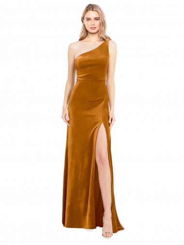 Stretch Velvet A-Line Long Sleeveless Formal Evening Gown / Bridesmaid Dress Cairns