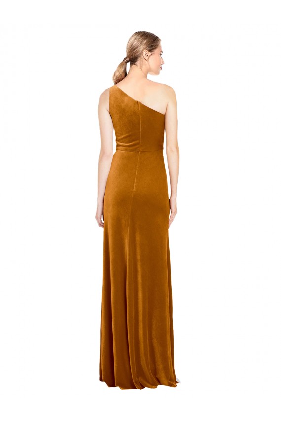 Stretch Velvet A-Line Long Sleeveless Formal Evening Gown / Bridesmaid Dress Cairns