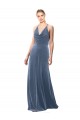 Stretch Velvet A-Line Long Sleeveless Keyhole Back Prom Dress / Bridesmaid Dress Cairns