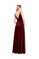 Stretch Velvet A-Line Long Sleeveless V-Back Black Tie Prom Dress / Bridesmaid Dress Cairns