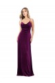 Stretch Velvet A-Line Long Sleeveless Criss Cross Back Formal Evening Gown / Prom Dress / Bridesmaid Dress Cairns