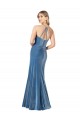 Stretch Velvet Sheath Long Sleeveless Criss Cross Back Formal Evening Gown / Prom Dress / Bridesmaid Dress Cairns