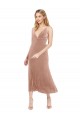 Stretch Velvet A-Line Midi Length Sleeveless V-Back Prom Dress / Bridesmaid Dress Cairns