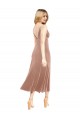 Stretch Velvet A-Line Midi Length Sleeveless V-Back Prom Dress / Bridesmaid Dress Cairns