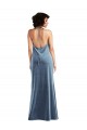 Stretch Velvet Sheath Long Sleeveless V-Back Bridesmaid Dress / Evening Dress Cairns