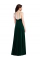 Stretch Velvet A-Line Long Sleeveless Front Slit Prom Dresses Cairns