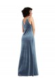 Stretch Velvet Sheath Long Sleeveless V-Back Evening Dress / Bridesmaid Dress Cairns