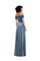 Stretch Velvet A-Line Long Sleeveless Semi Formal Evening Dress / Prom Dress / Bridesmaid Dress Cairns