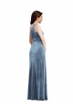 Stretch Velvet A-Line Long Sleeveless Bridesmaid Dress / Evening Dress Cairns