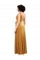 Stretch Velvet Column Long Sleeveless V-Back Black Tie Evening Gown / Prom Dress / Bridesmaid Dress Cairns