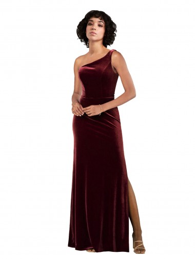 Stretch Velvet Column Long Sleeveless Formal Evening Gown / Prom Dress / Bridesmaid Dress Cairns
