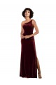 Stretch Velvet Column Long Sleeveless Formal Evening Gown / Prom Dress / Bridesmaid Dress Cairns