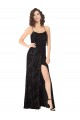 Floral Velvet & Stretch Velvet A-Line Long Sleeveless Criss Cross Back Bridesmaid Dress Cairns