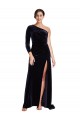 Stretch Velvet A-Line Sweep Train Long Sleeves Formal Evening Gown / Prom Dress / Bridesmaid Dress Cairns