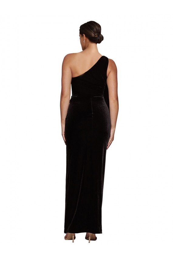Stretch Velvet Sheath Long Sleeveless Formal Evening Gown / Prom Dress / Bridesmaid Dress Cairns