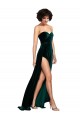 Stretch Velvet A-Line Sweep Train Sleeveless Low Back Semi Formal Evening Dress / Prom Dress / Bridesmaid Dress Cairns