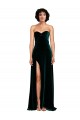 Stretch Velvet A-Line Sweep Train Sleeveless Low Back Semi Formal Evening Dress / Prom Dress / Bridesmaid Dress Cairns